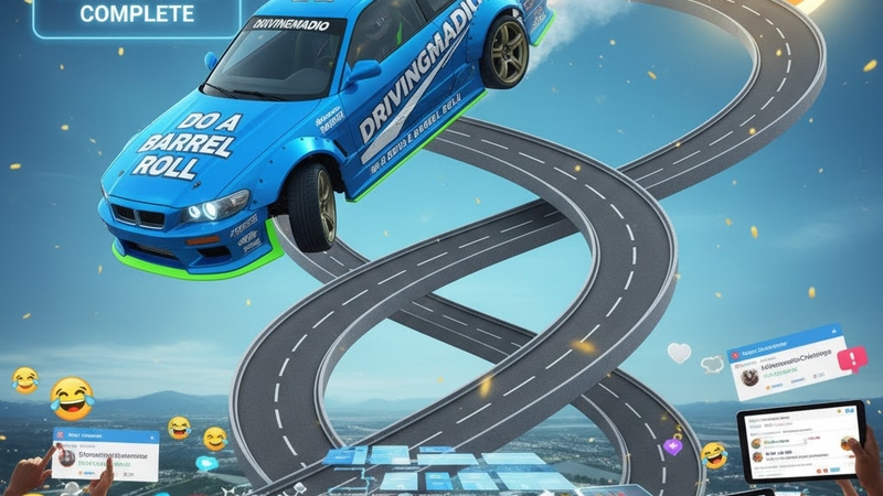 drivingmadio do a barrel roll 2 times